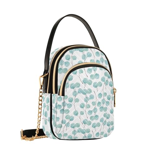 Sac à bandoulière léger contre le mal de dos : sac à main porte-monnaie eucalyptus