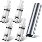 Enhon 5 Pcs Faucet Cartridge Replacement Kit Compatible with Moen 1224 1224B Cartridge Retainer Removal Tool for Double Handle Tub Shower, Faucet Bathtub Valve Repair