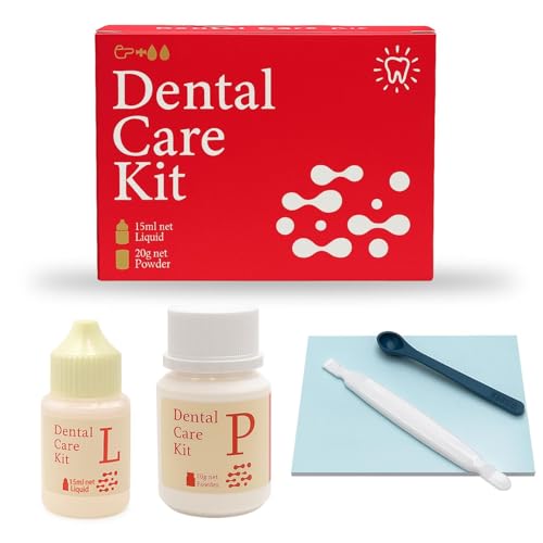 Dental Tooth Repair Kit with Zinc Oxide Eugenol Dental Cement Temporary Filling Chips for Chipped Teeth Loose Crowns Cavities & Minor Tooth Repairs Temporary Teeth Fix