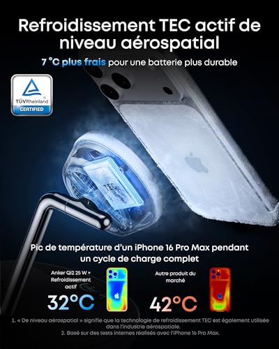 Station de charge sans fil Qi2 Anker Prime 3 en 1 - vue 4