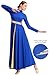 QZSH Praise Dance Dresses for Women Liturgical Dance Dress Metallic Fit Full Length Dancewear (238136-05-S)