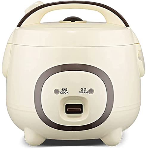 KANBUN Cocina de arroz eléctrica con cocción automática, función más cálida Cocine arroz Sano con tazón Antiadherente extraíble, Taza de medición y espátula, Beige, 1.6L