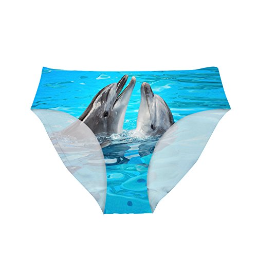 Image of Dellukee Sexy Women Underwear Briefs Breathable Hipster Panty White Alpaca Print