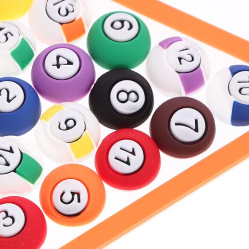 Billiard Cake Toppers 1 Set - Soft Silicone 8cm Pool Ball Decorations for Baking Show, Pub Quiz Nights, Kids Football Party Dessert Displays by Toddmomy - Image 6