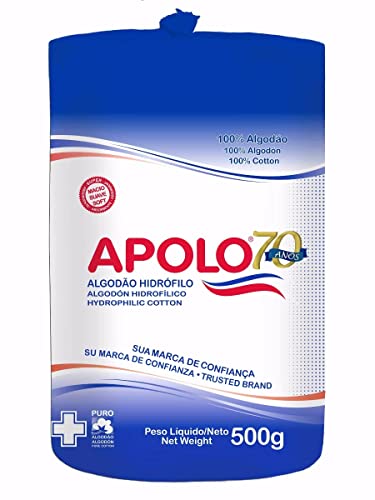 Algodão Hidrófilo Apolo 500G Kit Com 3