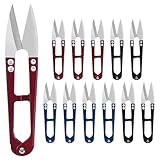 UCEC 12 Packs Thread Snips for Sewing Scissors Small Crochet Scissors Thread Cutter Yarn Cutter, 4.2