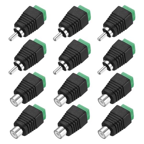 Adaptador RCA macho a hembra sin soldadura 6 unidades miniatura 1