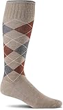 Sockwell Men's Argyle Circulator Socks, Khaki, Large/X-Large