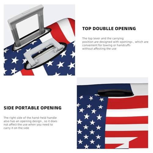 Travel Luggage Cover America Flag And Panama Flag Fashion Washable Baggage Suitcase Protector Fit For Luggage Large4