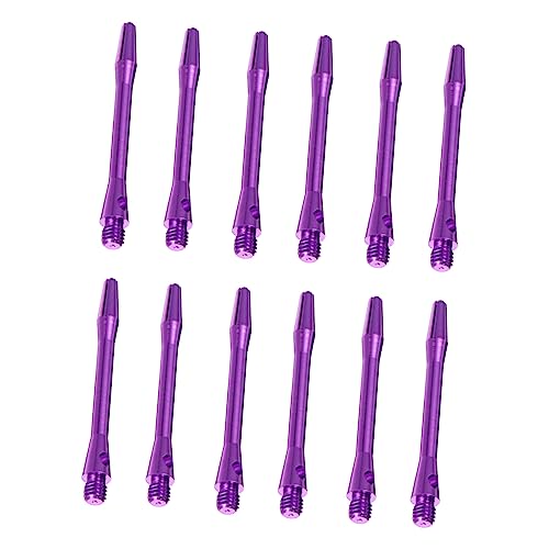 Parliky Shafts Soft Tip 12pcs Aluminum Alloy Shafts Replacement Stems for Stems Purple