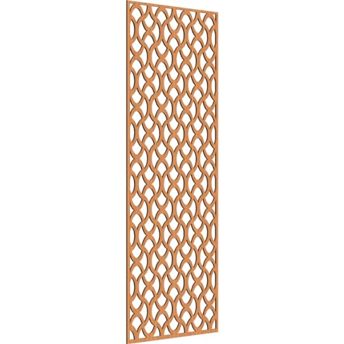 Image of Resort Decorative Pierced Fretwork Wood Wall Panels, 29 3 /8 inchW x 74 3 /8 inchH x 1 /4 inchT, Cherry