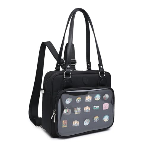 Image of Oxford Ita Bag Crossbody Shoulder Bag Satchel Messenger Backpack Multi-Purpose Pins Display