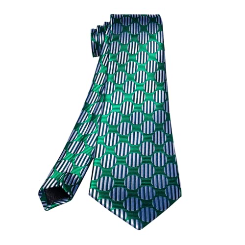 Image of 5PCS Mens Premium Silk Tie, Pocket Square, Cufflinks, Drilled Tie Ring and Lapel Pin Set for Wedding Groom Party