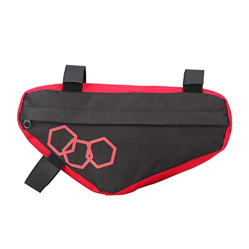 Bolsa de almacenamiento de bicicleta Bolsa de bicicleta de carretera de montaña de gran capacidad para mini herramientas de reparación Accesorios de bicicleta (rojo) Cover