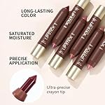Coral Pink Matte Lipstick Crayon for Women, 24 Hour Lipstick Lip Liner Pencil Long Lasting Waterproof Smudge Proof, Vegan & Cruelty-Free, Neutral lip liner marker Easy Application Full Coverage B02# - Image 4