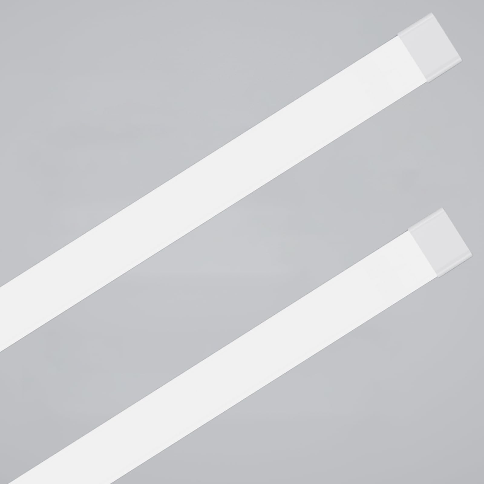 Modlicht 2PCS LED Feuchtraumleuchte 150CM mit Stecker Plug, 45W 4000k Neutralweiß 5000Lumen Verbindbar Deckenleuchte Feuchtraum Flach, Werkstattlampe Wasserfest IP65 Wannenleuchte für Keller Garage