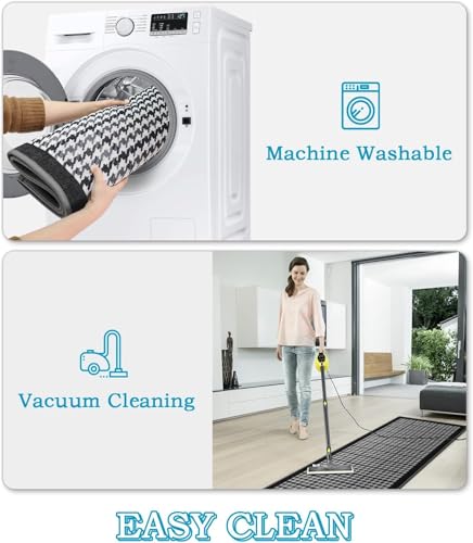 Image of Proxin Anti Fatigue Kitchen Rug Sets 2 Piece Non Slip Kitchen Mats for Floor Cushioned Kitchen Rugs & Mats Waterproof Comfort Standing Mat Runner for Kitchen,Home Office,Sink,Laundry (Multi 4)