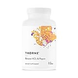 Thorne Betaine HCL & Pepsin - Digestive Enzymes for Protein Breakdown and Absorption - 225 Capsules