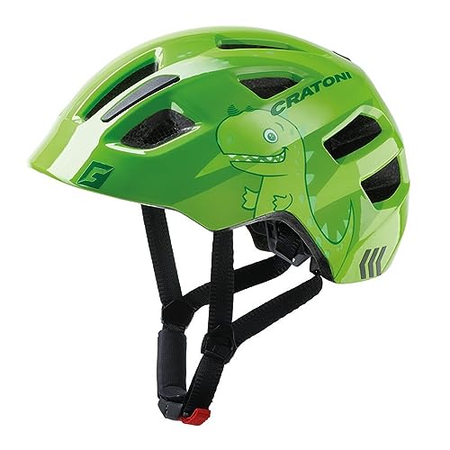 Cratoni Fahrradhelm Maxster Kid Gr. S/M 51-56cm Dino grün Glanz