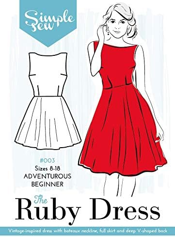 Simple Sew Ruby Multi View Dress Pattern Size UK 8-18