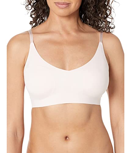 Calvin Klein Invisibles Comfort Lightly Lined Seamless Wireless Triangle Bralette Bra, Nymph's Thigh, Medium #TOP16