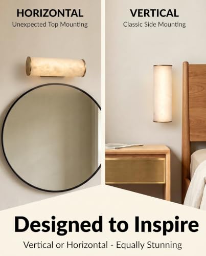 Image of Modern Natural Spanish Alabaster Wall Sconce Set of 2