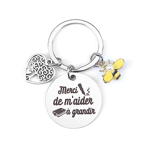 Porte-clés Atsem ou maîtresse "Merci de m'aider..."