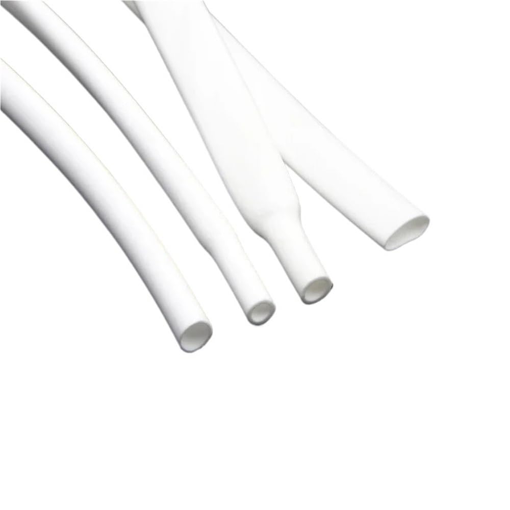 Tubo termorestringente in silicone bianco 1.7:1 - Isolamento flessibile for guaine for cavi - Lunghezza 1 m, diametro da 1 mm a 20 mm(20mm)