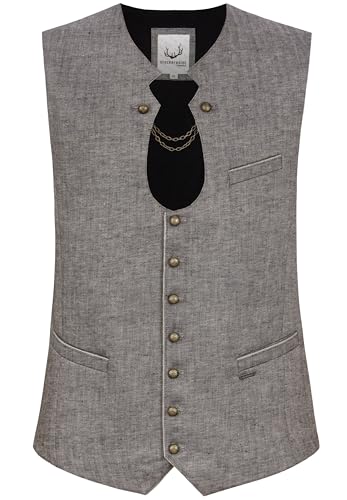 Chaleco tradicional hombre Bennet de Bergfeuer en color gris para trajes regionales
