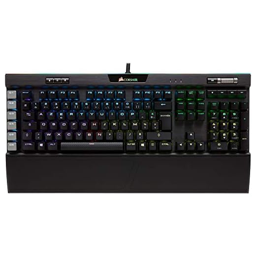 Corsair K95 RGB Platinum Clavier Mécanique Gaming (Cherry MX Brown, Rétro-Éclairage RGB Multicolore, AZERTY) Noir
