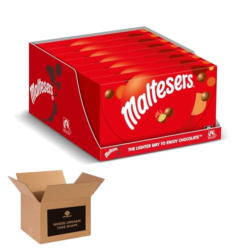 Maltesers Choclate Gift | Milk Chocolate & Honeycomb Crunchy Gift for Birthdays Xmas Parties | Vegetarian Snack Stocking Filler & Party Bag Treats - 7 x 310g (Mint Chocolate)