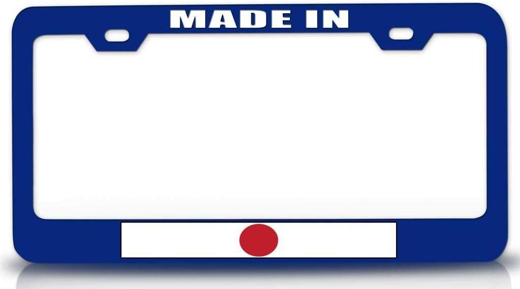 Made in Japan Country Flag Metal Car SUV Truck License Plate Frame Bu j3