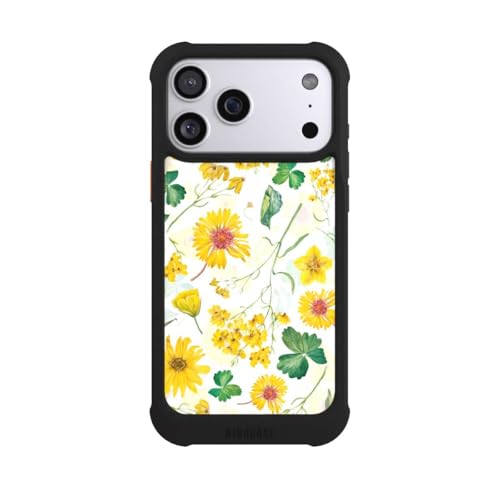 Coque iPhone 17 Pro Max MagSafe antichoc NIVOmax coque de telephone noire motifs fleurs