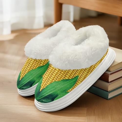 House Shoes for Women Indoor Durable Fleece-Lined Fuzzy House Slippers for Women Cozy Warm Bedroom Slip On Shoes2