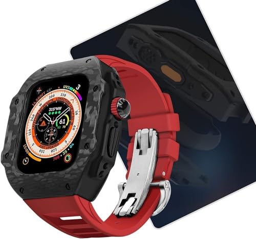 Boîtier Apple Watch Ultra 49mm en carbone robuste protégeant des chocs
