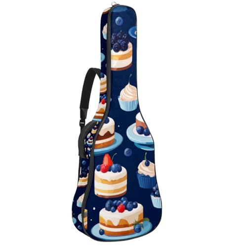 Sac pour guitare acoustique imperméable 104,7 cm motif bleu