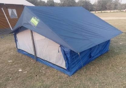 Image of 4 Persons Camping Tent Waterproof Spacious Outdoor Durable Tent House for Camping, Perfect for Your Next Adventure Blue