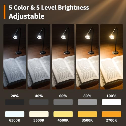 Image of Dim Book Lights for Reading at Night,USB Goose Reading Lights for Books in Bed Headboard,LED Night Lights Plug into Wall,Adhesive Wall Lights for Bedroom,Portable Plug in Wall Sconces Hardwired,1 Pack