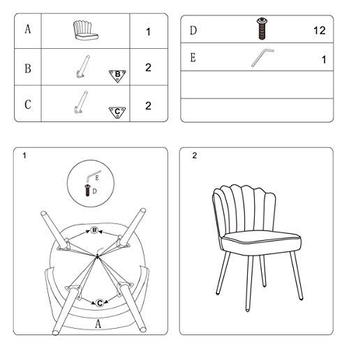 Canglong Velvet Accent Chair For Living Room/Bed Room/Guest Room, Upholstered Mid Century Modern Leisure Chair With Metal Legs Guest Chair Vanity Chair, Teal Blue #TOP4