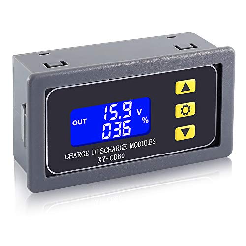 ICSTATION Low Voltage Protector, DC 6V-60V 20A Low Voltage Cutoff with LCD Display Charge and Discharge Controller Battery Overcharge Overdischarge Protector for Lithium Lead Acid Battery