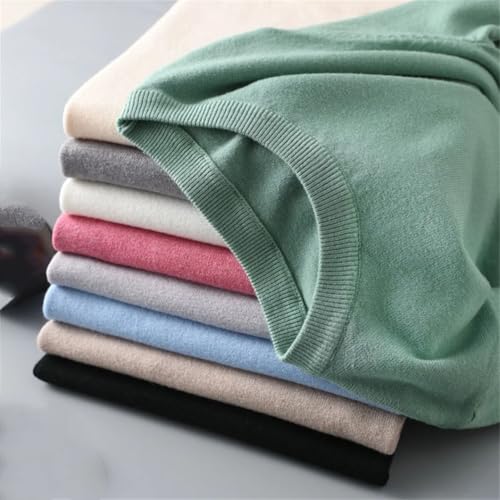Men Cashmere Short Sleeve Knit Pullover Sweater T-Shirt Base Layer Shirt Thick Short Sleeve Shirt2