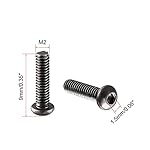 Generic-M2x8mm-Thread-Button-Head-Hex-Socket-Cap-Screw-Bolt-100pcs