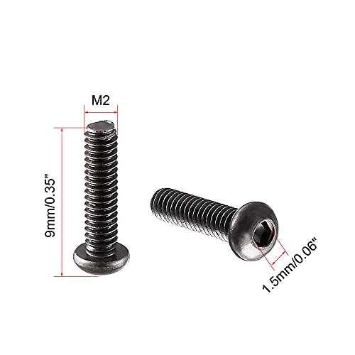 Generic-M2x8mm-Thread-Button-Head-Hex-Socket-Cap-Screw-Bolt-100pcs