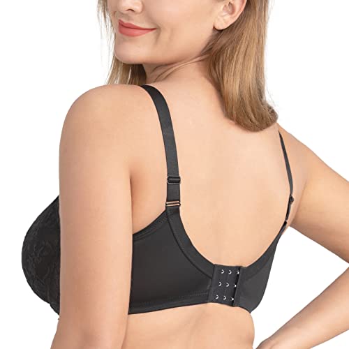 Hsia Minimizer Bra For Women,Unlined Non Padded Lace Sexy Plus Size Bras Full Figure Black Bras #TOP1