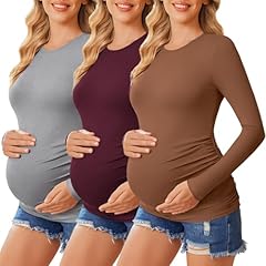 3pcs Burgundy Red / Caramel / Grey