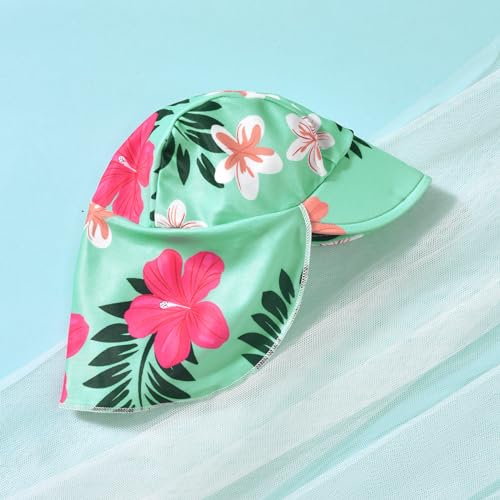 HINTINA Newborn Baby Girl Long Sleeve 2-Pieces Swimsuit Bathing Suit with Hat4