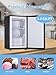 KRIB BLING 3.2 Cu.ft Upright Freezer Compact Mini Freezer with Removable Shelves for Bedroom, Office, Kitchen, Dorm,Silver