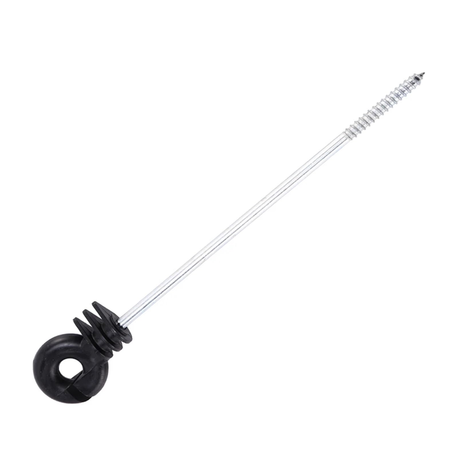 100 PCS Distanzisolatoren for Elektrozäune, Kunststoffringisolatoren mit Langstreckenschraube for Holzpfosten