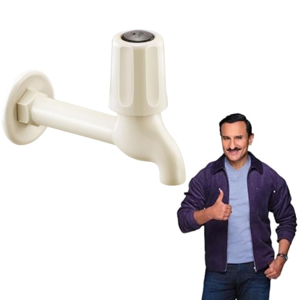 Sparsh Pearl Long Body Bib Tap with Flange for Bathroom/Kitchen/Outdoor PTMT Tap (Standard Series)-image-27