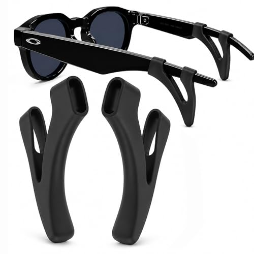 Adjustable Silicone Eyewear Retainers for Oakley Meta HSTN/Vanguard & Ray-Ban Meta Gen 1/Gen 2/Wayfarer/Skyler/Headliner Smart Glasses, Anti-Slip Eyeglass Ear Grips, Soft Glasses Temple Hooks